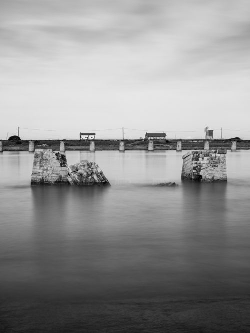 Anglet, embouchure de l'Adour, les anciens piliers