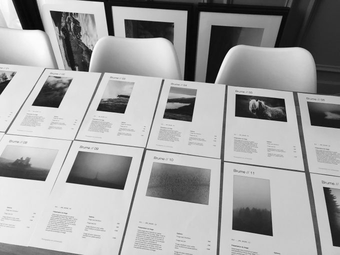 Création du catalogue de l’exposition « Brume »